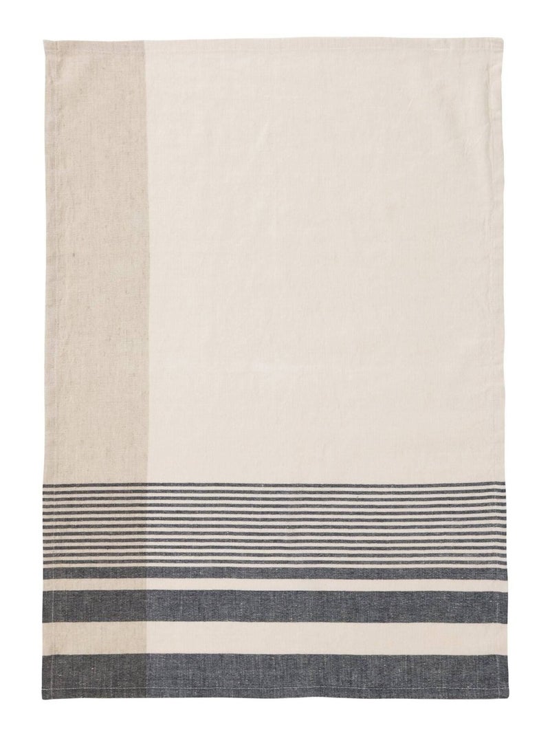 Becquet - Lot de 2 torchons LINEAIRE en lin Multicolore - Kiabi