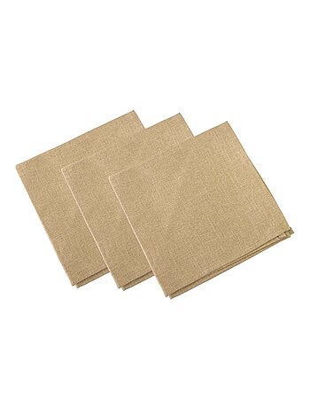Becquet - lot de 3 serviette de table bromenap en polyester