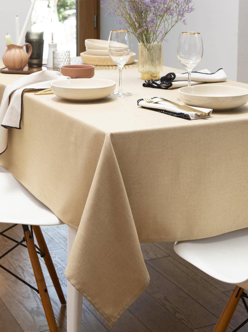 Becquet - Lot de 3 serviette de table BROMENAP en polyester Beige - Kiabi