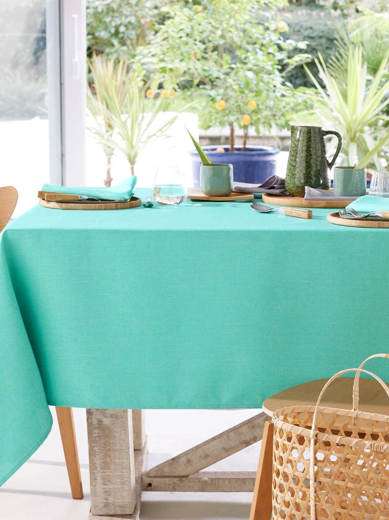Becquet - Lot de 3 serviette de table BROMENAP en polyester Bleu turquoise - Kiabi