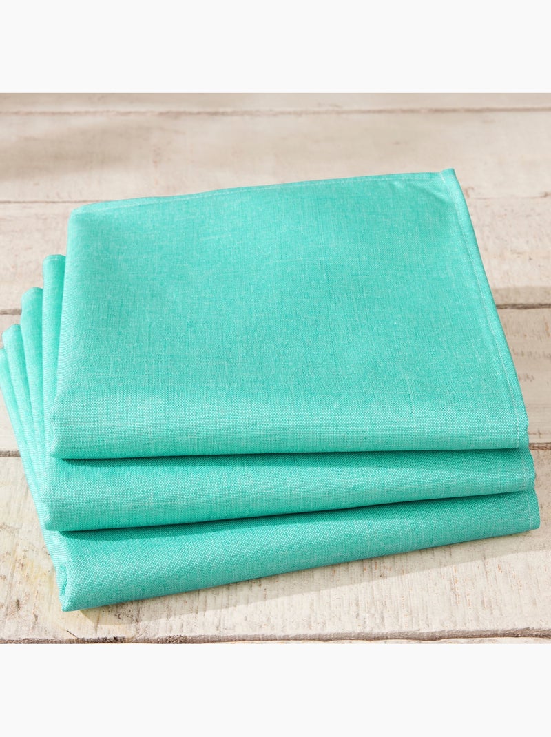 Becquet - Lot de 3 serviette de table BROMENAP en polyester Bleu turquoise - Kiabi