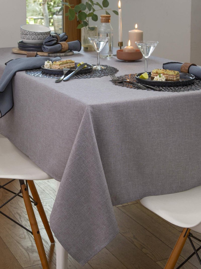 Becquet - Lot de 3 serviette de table BROMENAP en polyester Gris Argenté - Kiabi