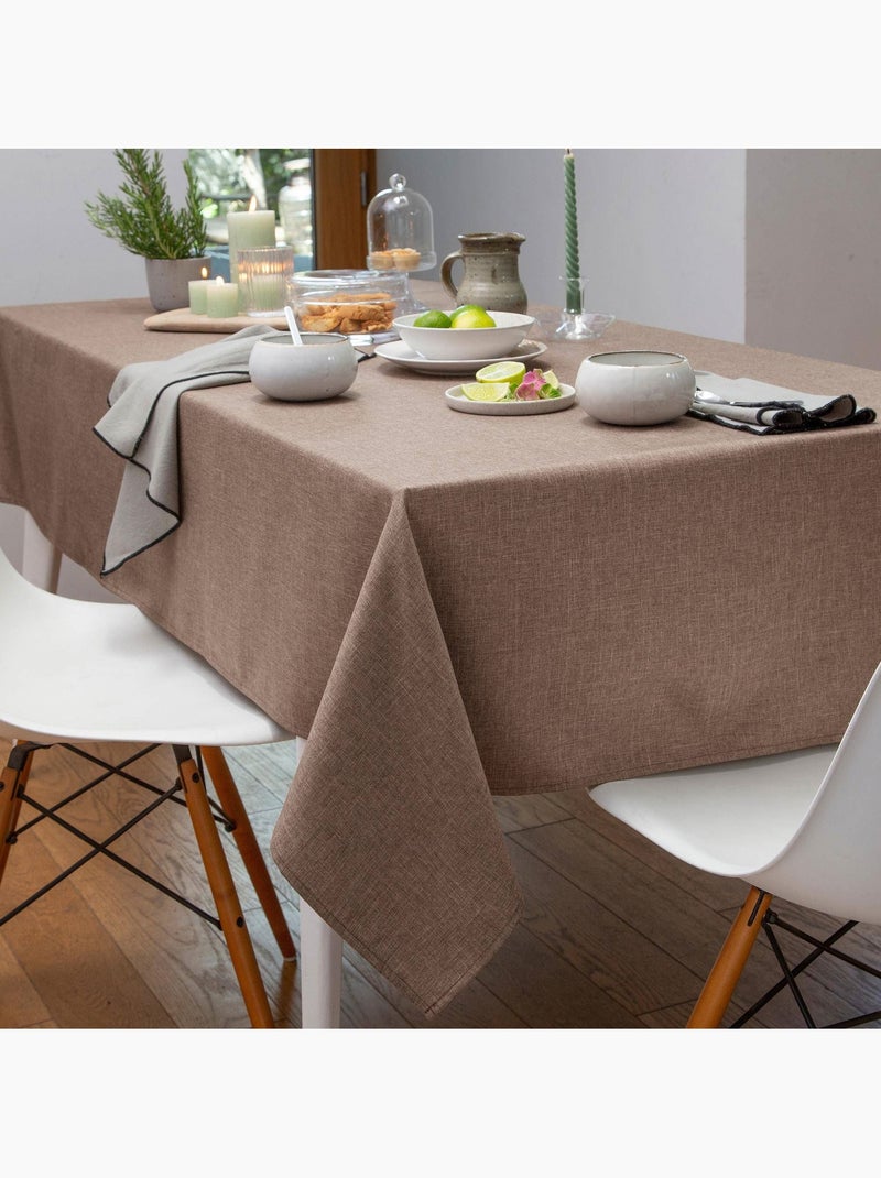 Becquet - Lot de 3 serviette de table BROMENAP en polyester Taupe - Kiabi