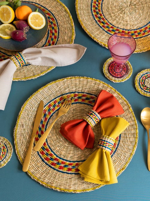 Becquet - Lot de 4 dessous d'assiette BAO en végétale - Kiabi Becquet - Lot de 4 dessous d'assiette BAO en végétale - Kiabi
