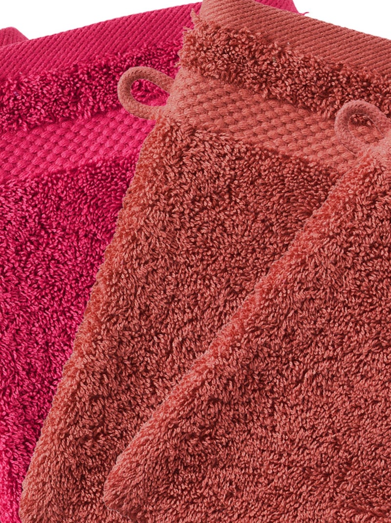 Becquet - Lot de 4 gant de toilette GANTS ATLANTIQUE en coton Rose fushia - Kiabi