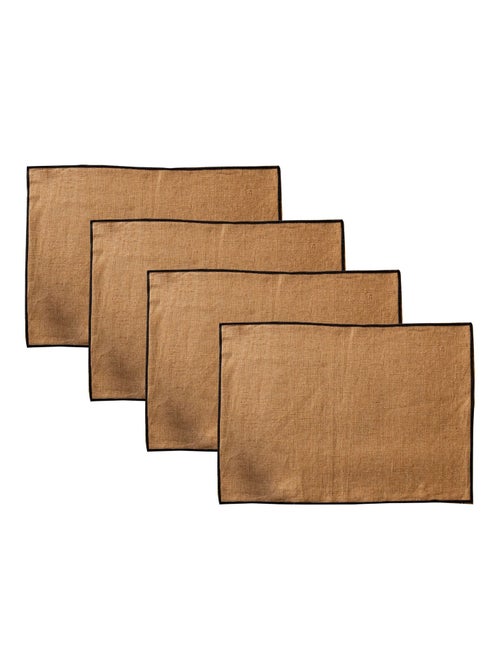 Becquet - Lot de 4 sets de table BORGO en lin - Kiabi Becquet - Lot de 4 sets de table BORGO en lin - Kiabi