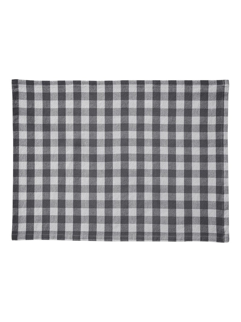 Becquet - Lot de 4 sets de table DOULIASET en coton Gris Argenté - Kiabi