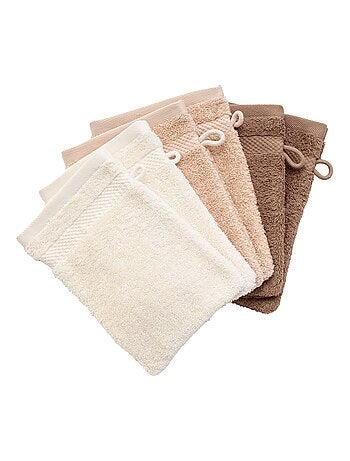 Becquet - Lot de 6 gant de toilette ATLANTIQUE en coton