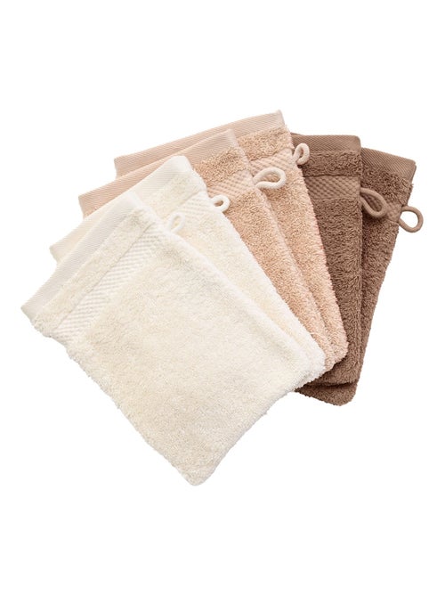 Becquet - Lot de 6 gant de toilette ATLANTIQUE en coton - Kiabi