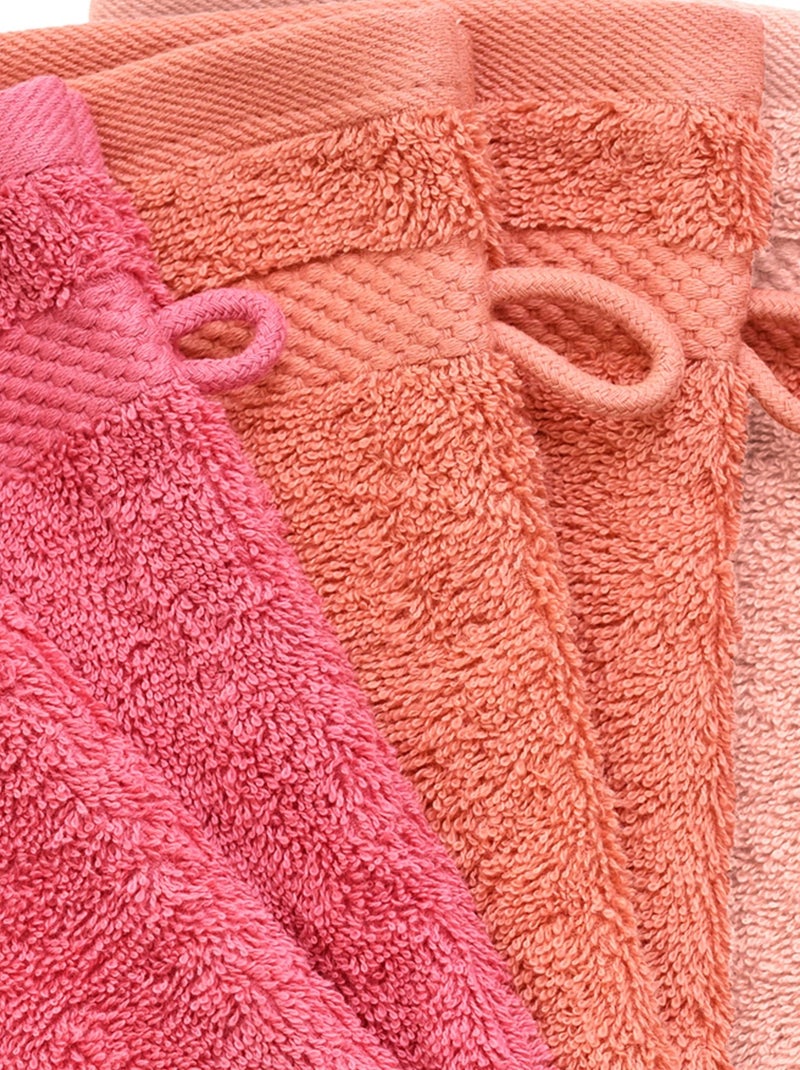 Becquet - Lot de 6 gant de toilette ATLANTIQUE en coton Rose clair - Kiabi