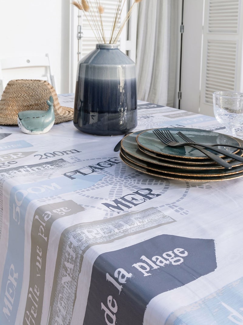 Becquet - Nappe DUNES en pvc Gris Argenté - Kiabi