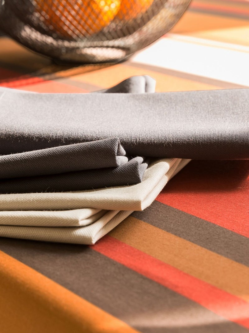 Becquet - Nappe STRIBER en coton Terracotta - Kiabi