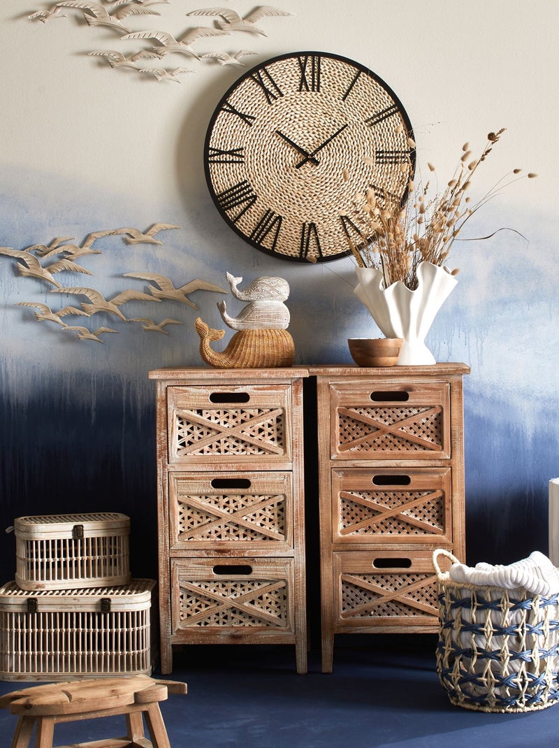 Becquet - Objet décoration murale CLOQUETTE en verre Beige - Kiabi