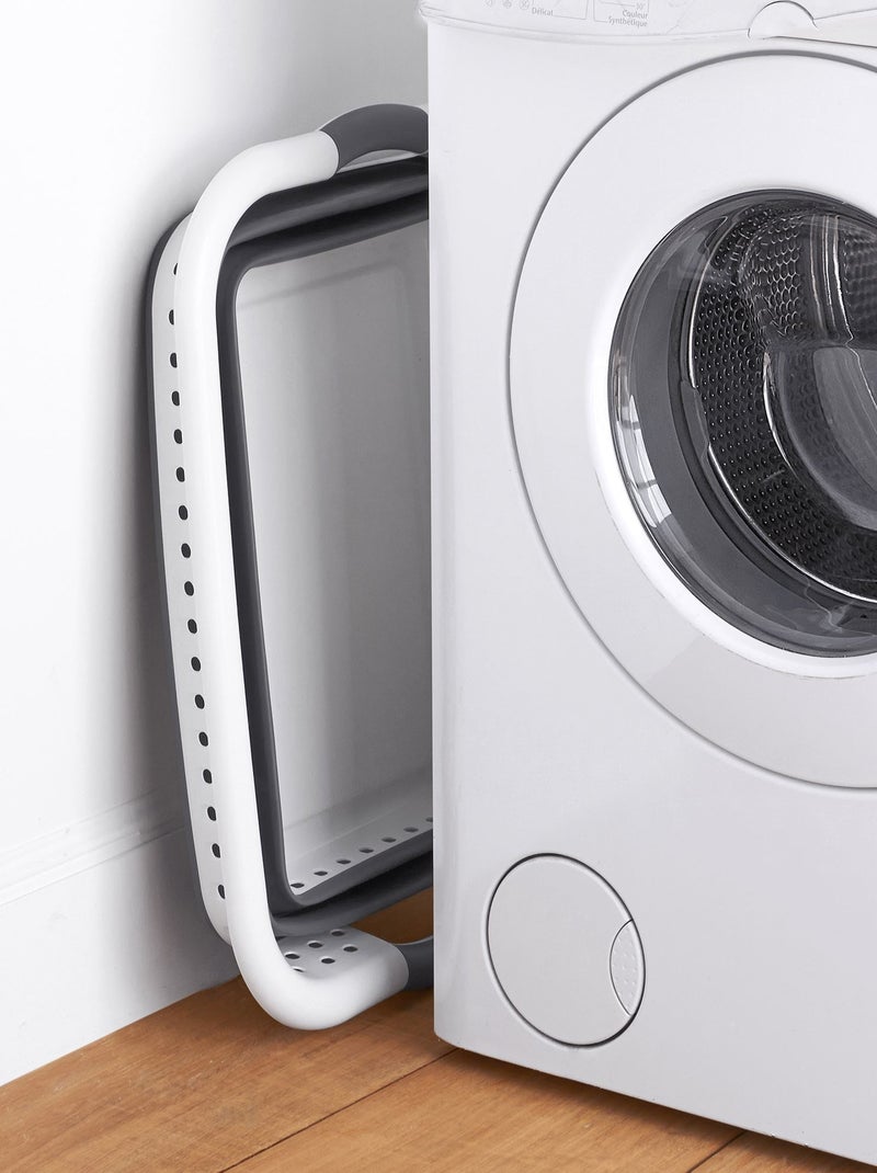 Becquet - Panier à linge FOLDY PANIER A LINGE PLIABLE en plastique Gris Argenté - Kiabi