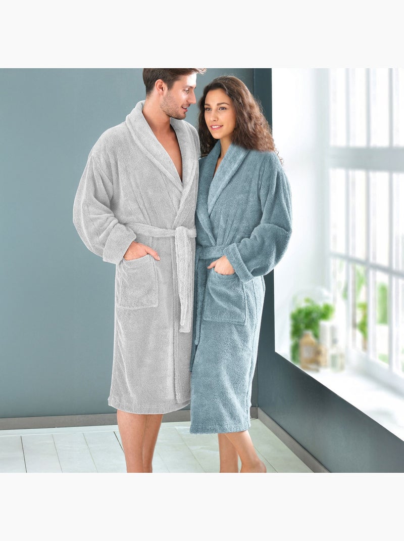 Becquet - Peignoir de bain COTON PEIGNE D'EGYPTE PEIGNOIR en coton Bleu - Kiabi