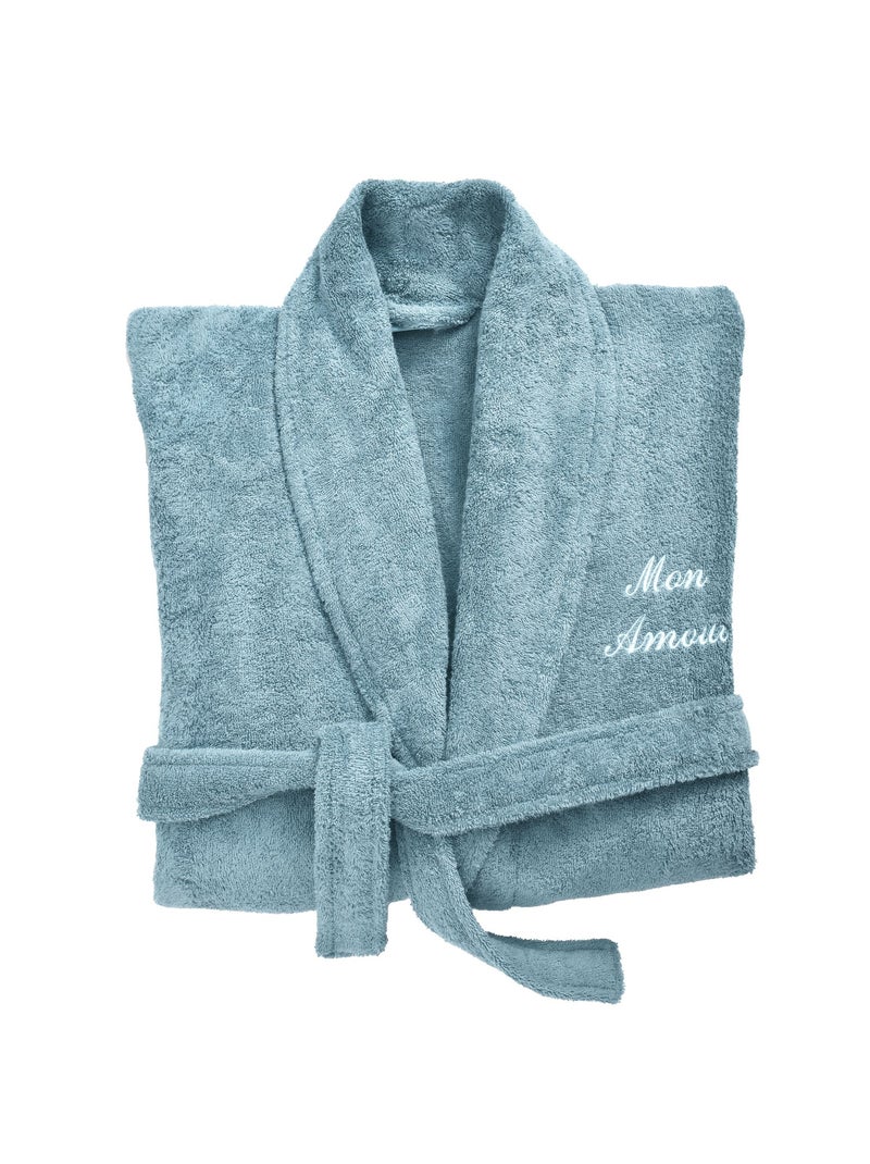 Becquet - Peignoir de bain COTON PEIGNE D'EGYPTE PEIGNOIR en coton Bleu - Kiabi