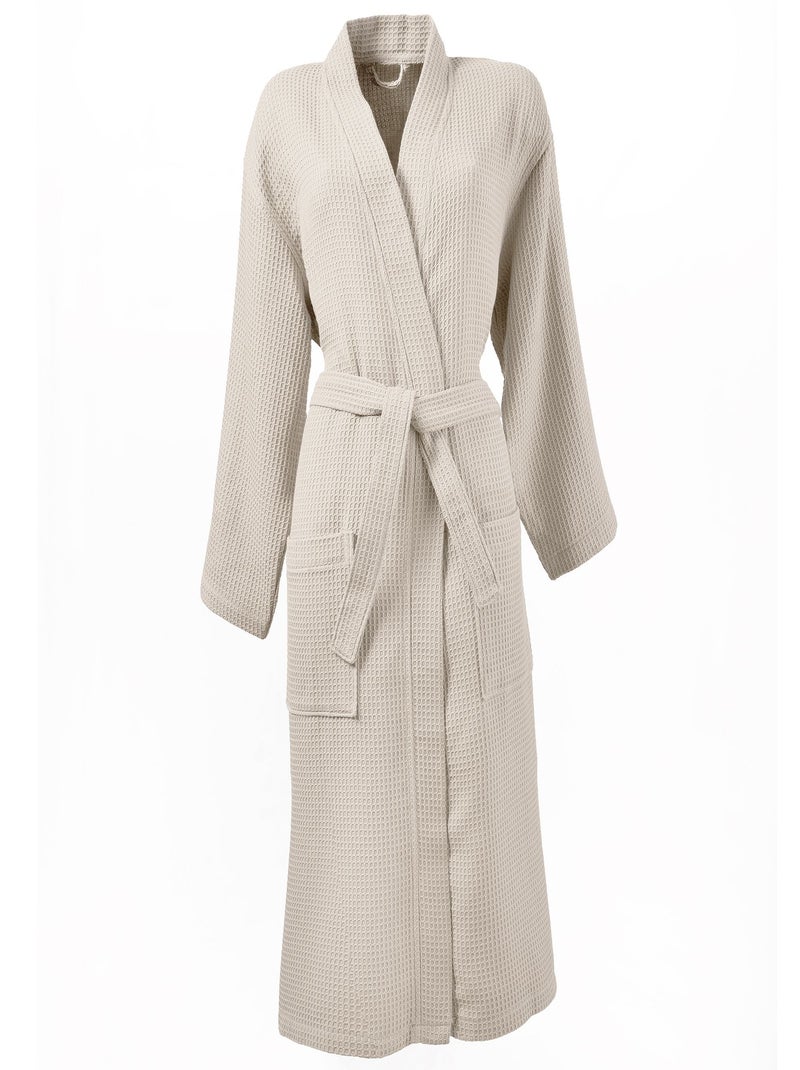 Becquet - Peignoir de bain PEIGNOIR NID-D'ABEILLES en coton Beige - Kiabi