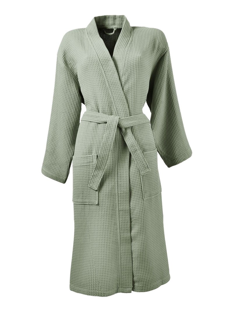 Becquet - Peignoir de bain PEIGNOIR NID-D'ABEILLES en coton Vert kaki - Kiabi