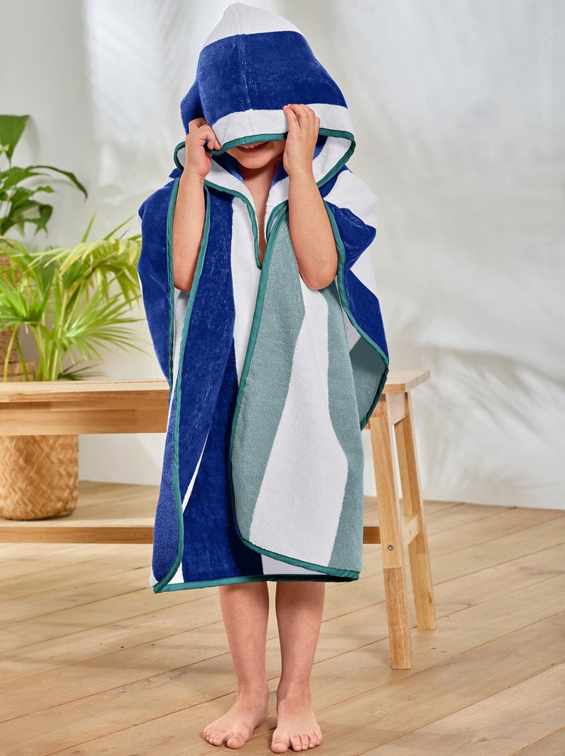 Becquet - Peignoir de bain PONCHOTRANSAT en coton Bleu - Kiabi