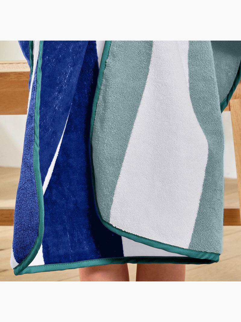 Becquet - Peignoir de bain PONCHOTRANSAT en coton Bleu - Kiabi