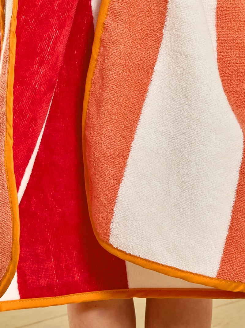 Becquet - Peignoir de bain PONCHOTRANSAT en coton Rose framboise - Kiabi