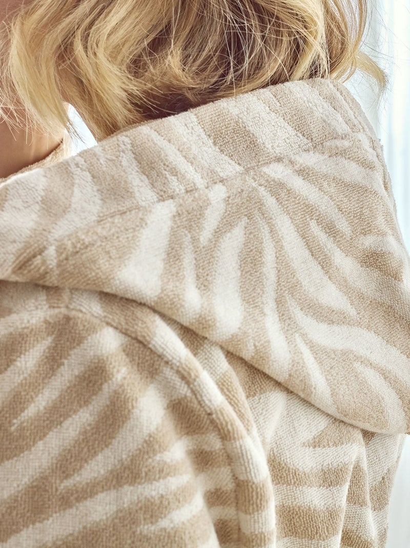 Becquet - Peignoir de bain ZEBRA en coton Beige - Kiabi
