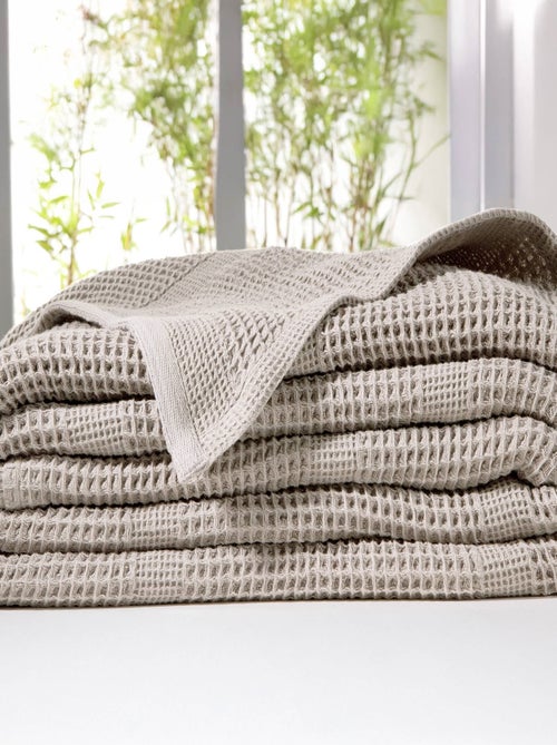 Becquet - Plaid COTON NID D'ABEILLE en coton - Kiabi