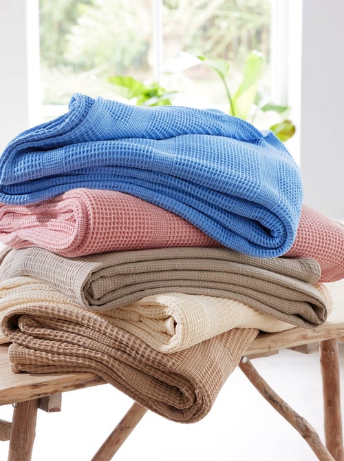 Becquet - Plaid COTON NID D'ABEILLE en coton - Kiabi