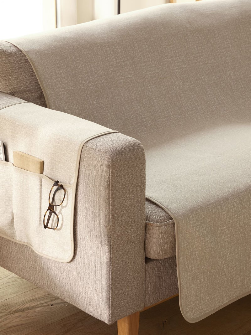 Becquet - Protège canapé BOSQUE en polyester Beige - Kiabi