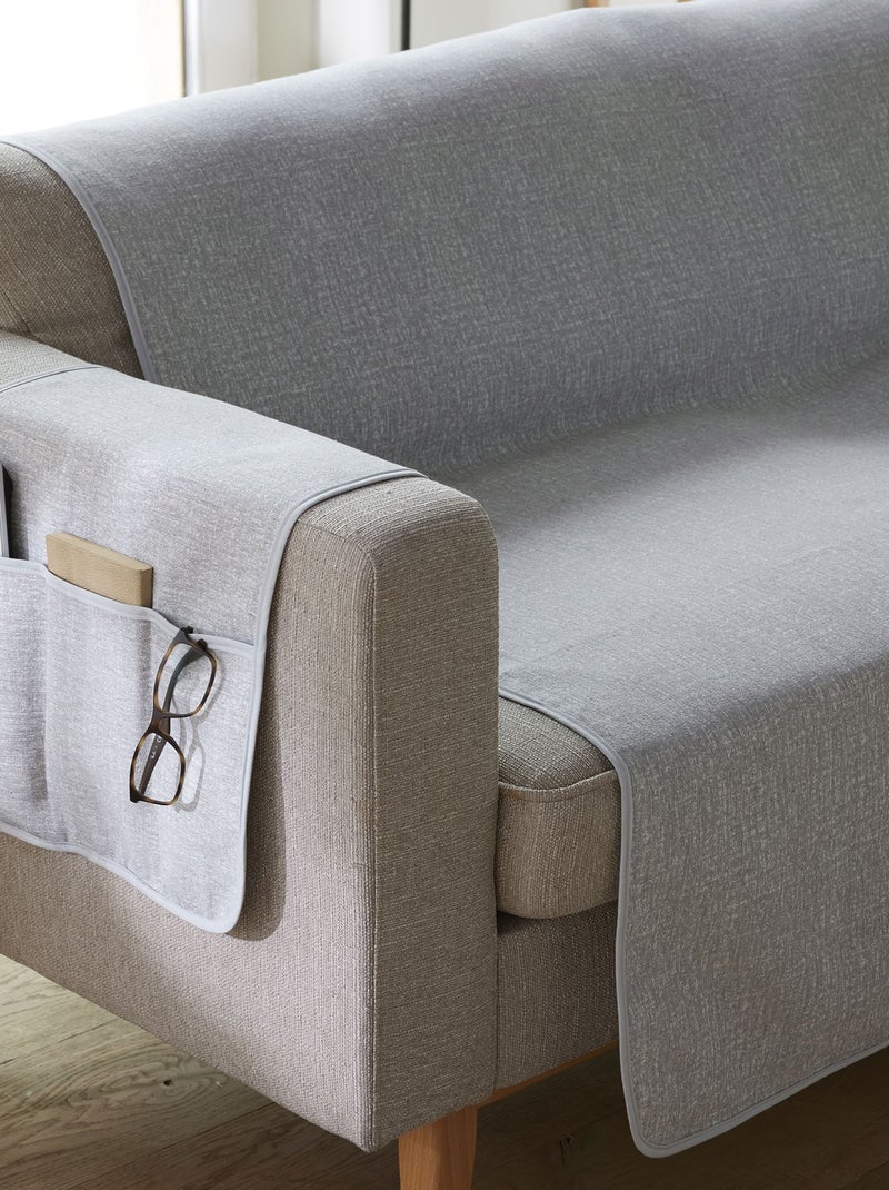 Becquet - Protège canapé BOSQUE en polyester Gris perle - Kiabi