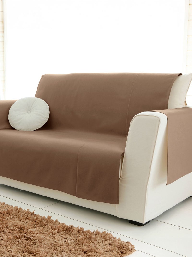 Becquet - Protège canapé LONA SOFT en coton Taupe - Kiabi