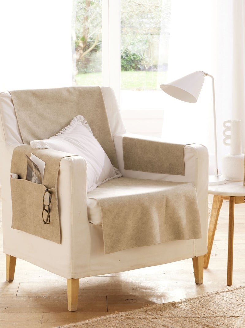 Becquet - Protège canapé WHISPER en polyester Beige - Kiabi