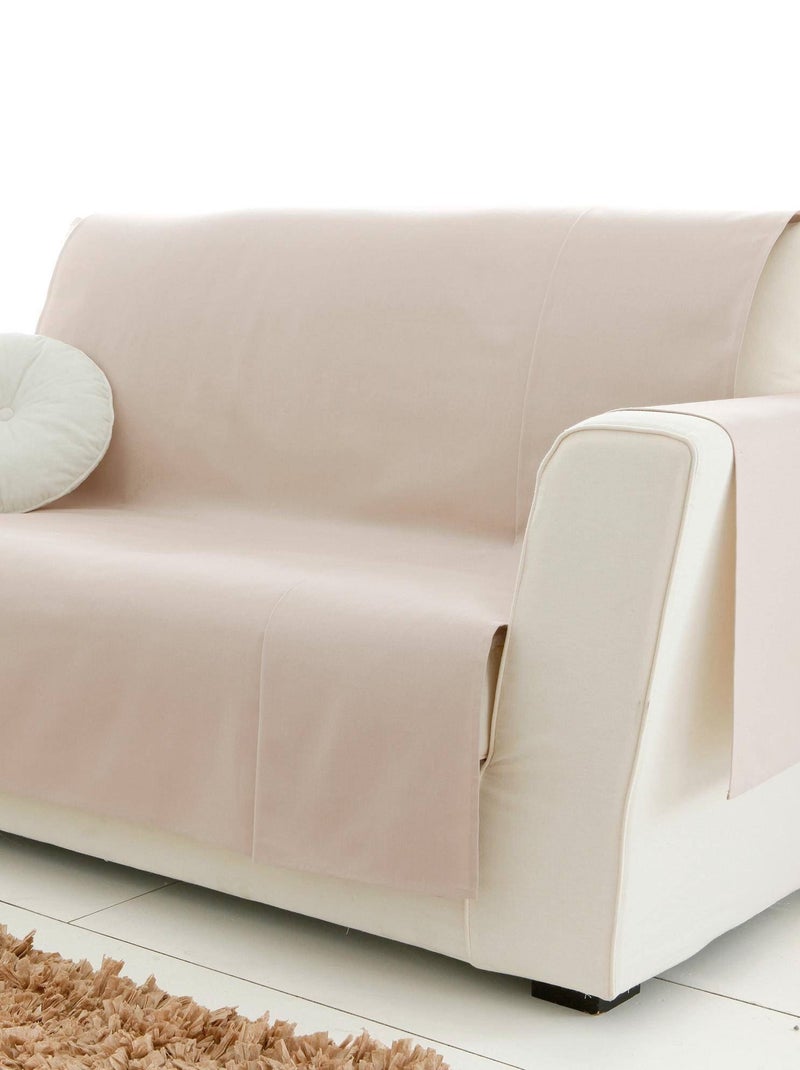 Becquet - Protège fauteuil LONA SOFT en coton Beige - Kiabi