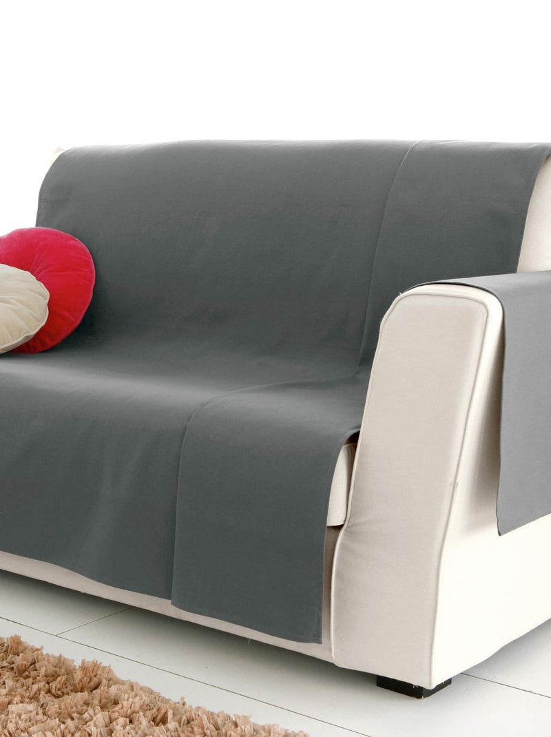 Becquet - Protège fauteuil LONA SOFT en coton Gris Argenté - Kiabi