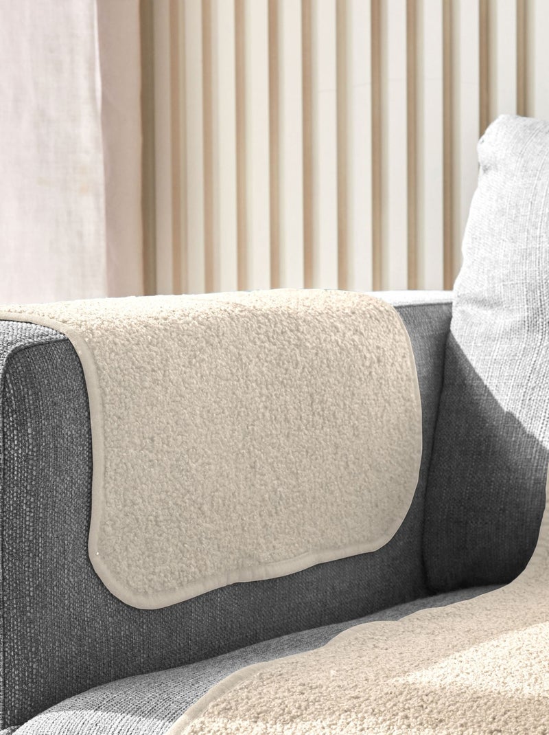 Becquet - Protège fauteuil SHERPA en polyester Ecru - Kiabi