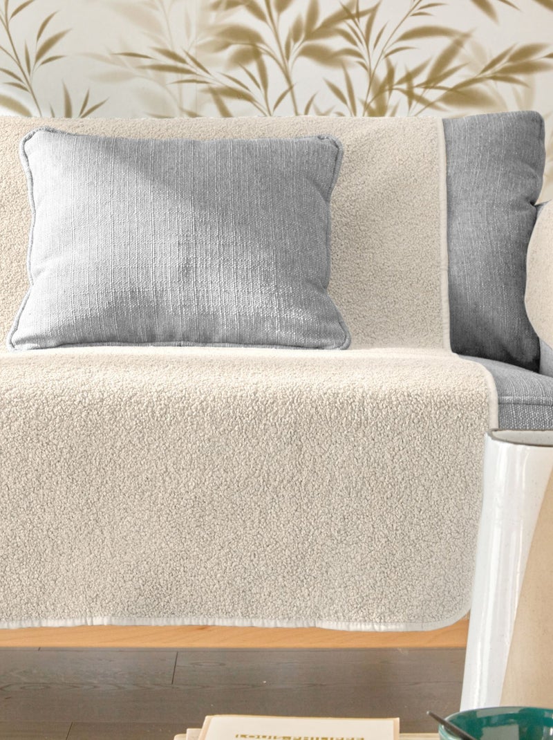 Becquet - Protège fauteuil SHERPA en polyester Ecru - Kiabi