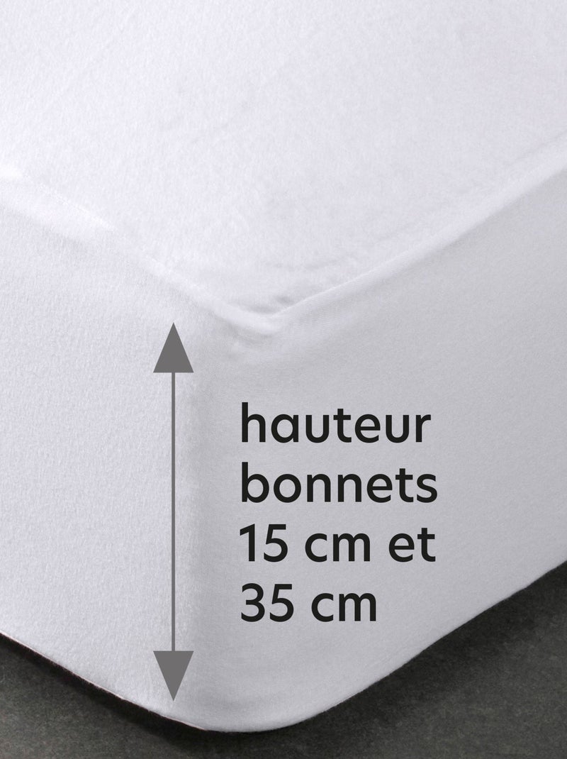 Becquet - Protège matelas grands bonnets HOUSSE MOLLETON PURESSENTIAL GRANDS BONNETS en coton Blanc - Kiabi