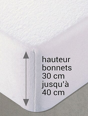 Becquet - Protège matelas grands bonnets MOLLETON GRANDS BONNETS en coton