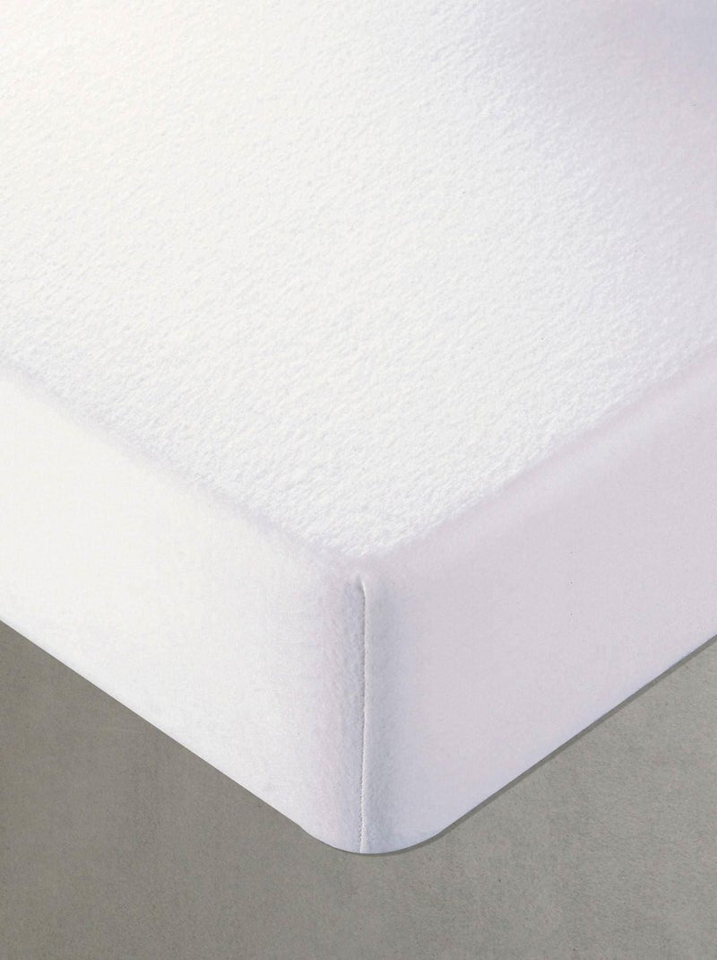 Becquet - Protège matelas grands bonnets MOLLETON GRANDS BONNETS en coton Blanc - Kiabi