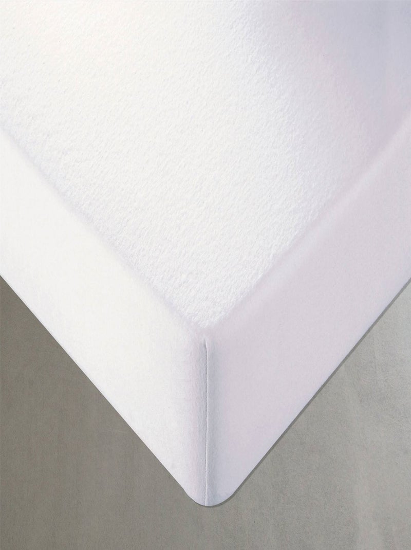 Becquet - Protège matelas grands bonnets MOLLETON GRANDS BONNETS en coton Blanc - Kiabi