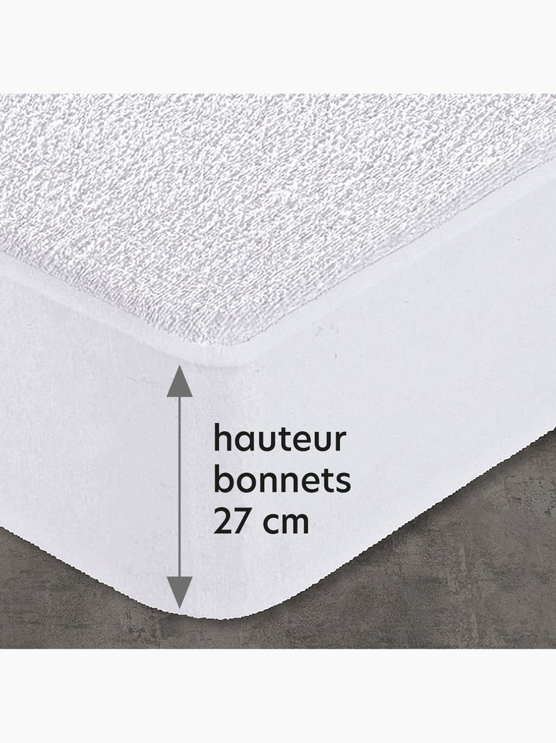 Becquet - Protège matelas HOUSSE BOUCLETTE IMPERMÉABLE en autres Blanc - Kiabi