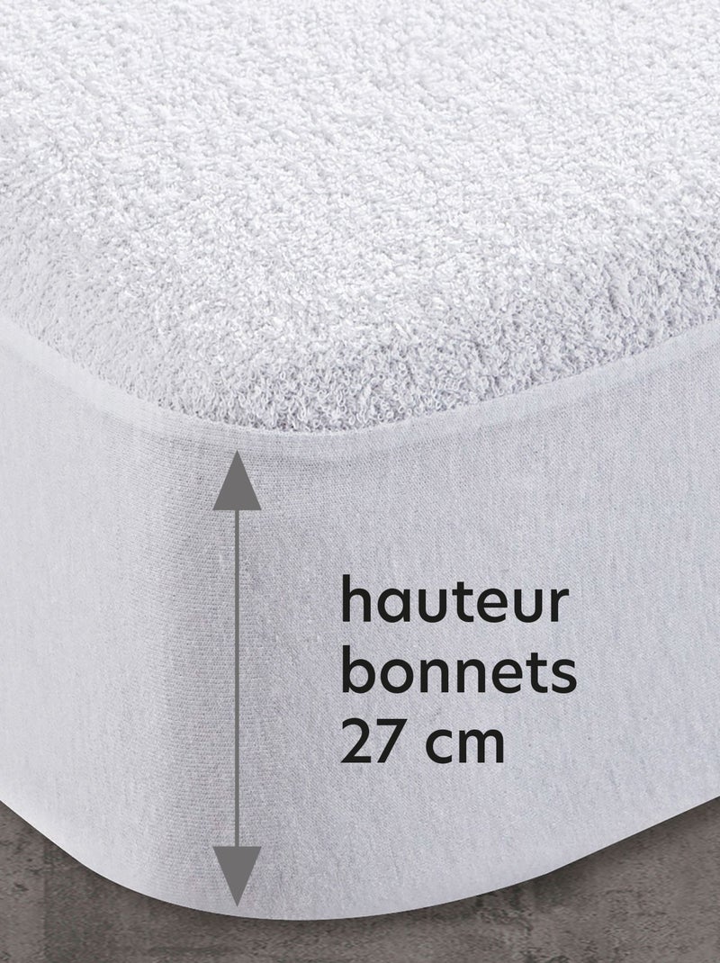 Becquet - Protège matelas Housse bouclette imperméable en coton Blanc - Kiabi