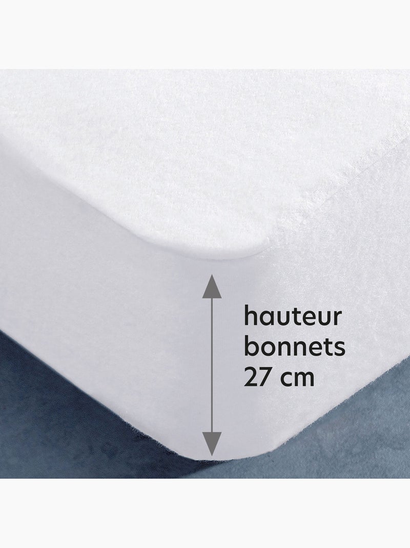 Becquet - Protège matelas HOUSSE MOLLETON CONFORT TRIPLE PROTECTION BIOME en coton Blanc - Kiabi
