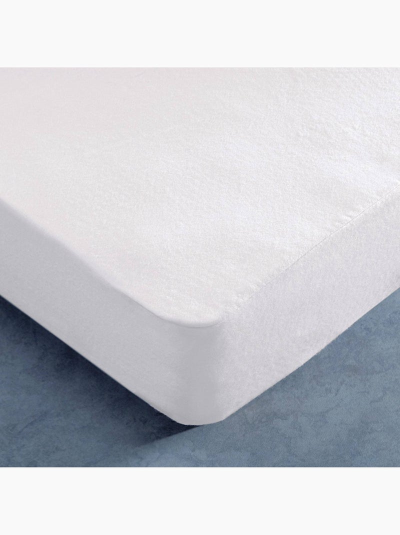 Becquet - Protège matelas HOUSSE MOLLETON CONFORT TRIPLE PROTECTION BIOME en coton Blanc - Kiabi