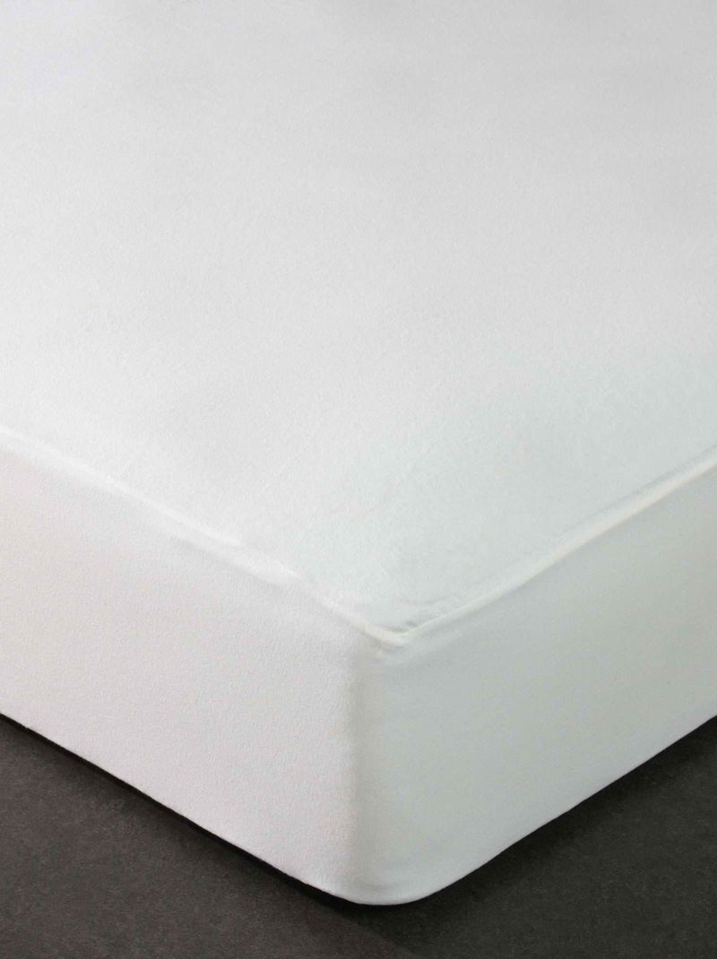 Becquet - Protège matelas HOUSSE MOLLETON PURESSENTIAL GRANDS BONNETS en coton Blanc - Kiabi