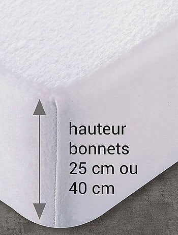 Becquet - Protège matelas MOLLETON IRRÉTRÉCISSABLE en coton