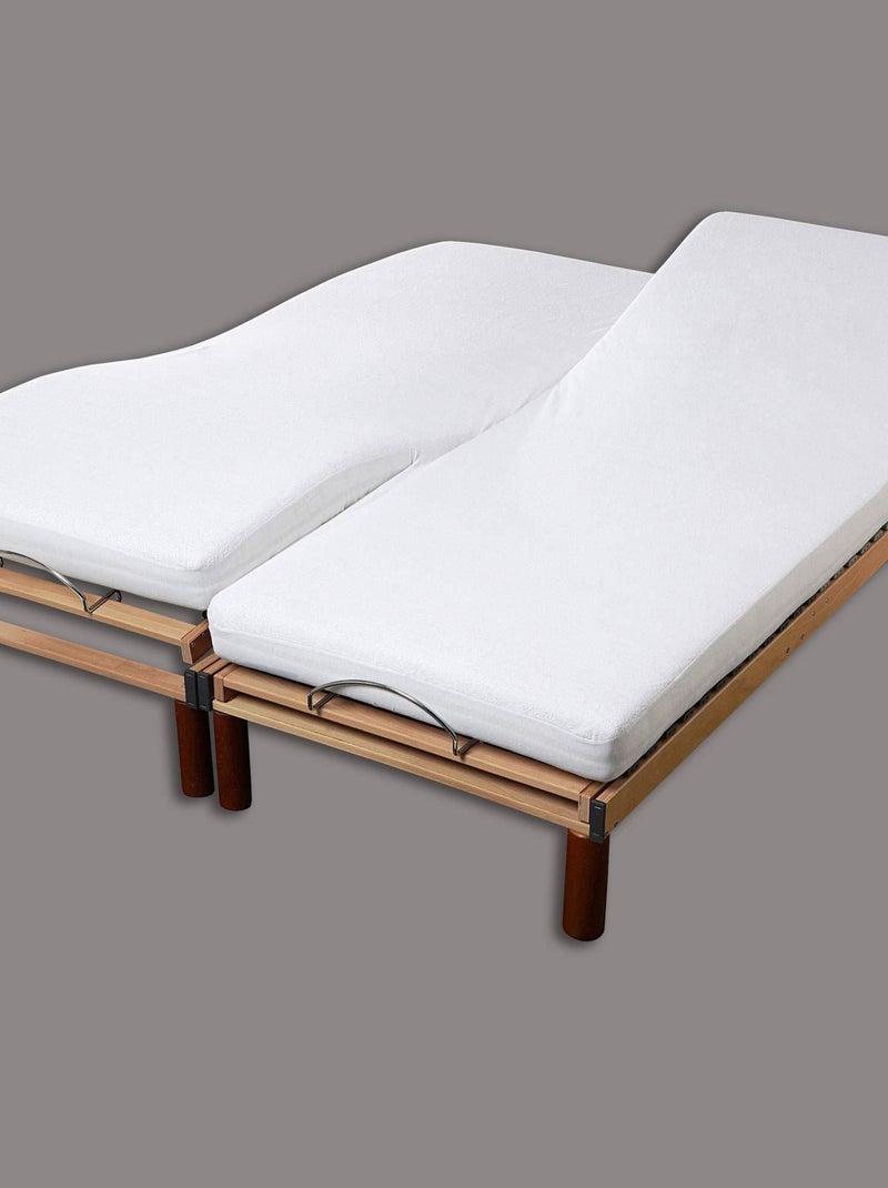 Becquet - Protège matelas tpr HOUSSE BOUCLETTE SPÉCIAL MATELAS ACCOLÉS en coton Blanc - Kiabi