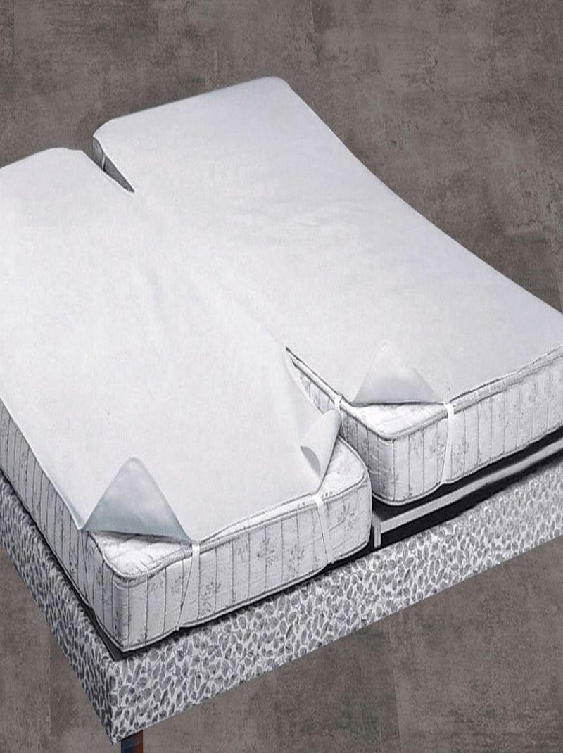 Becquet - Protège matelas tpr MOLLETON POUR LIT DOUBLE COUCHAGE en coton Blanc - Kiabi