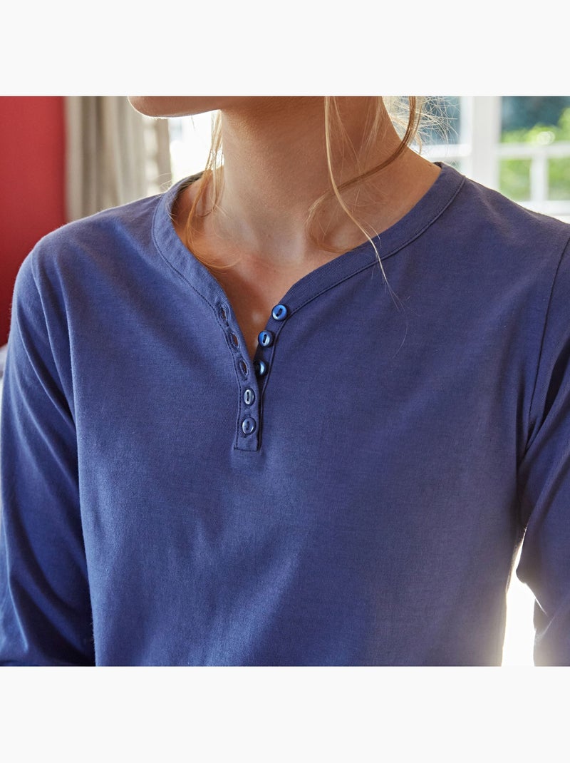 Becquet - pyjama evasio hiron en coton Bleu denim - Kiabi