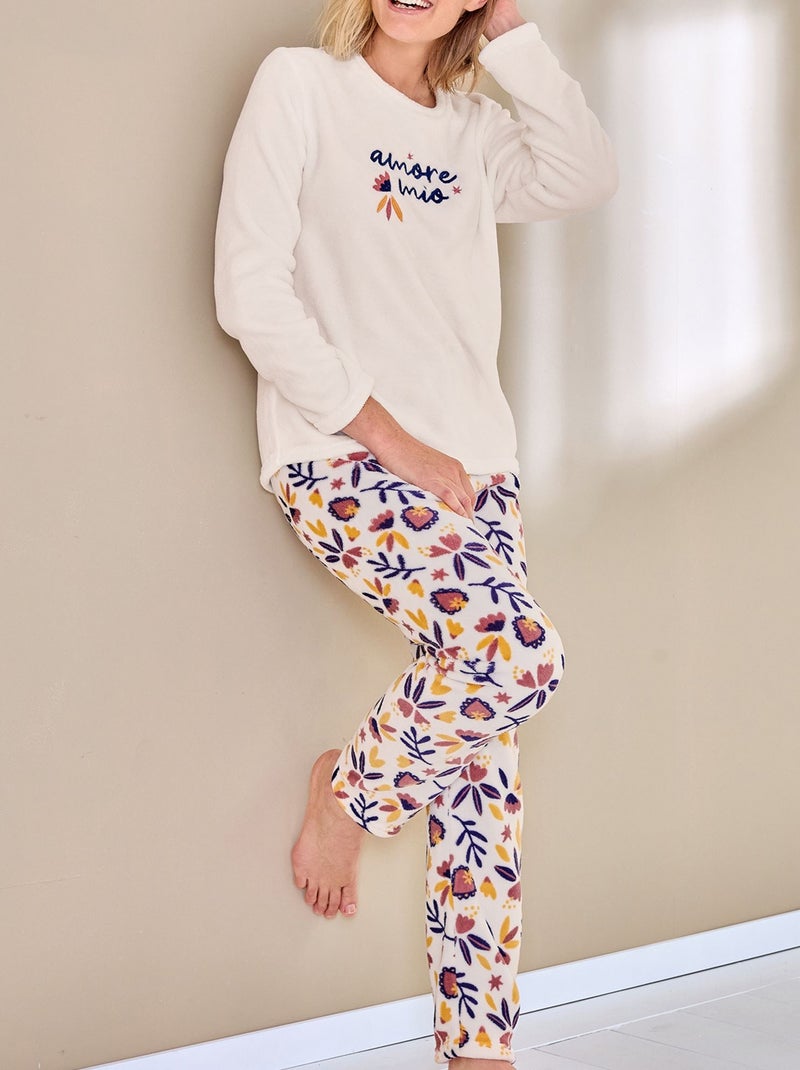 Becquet - Pyjama FLORE en polyester Ecru - Kiabi